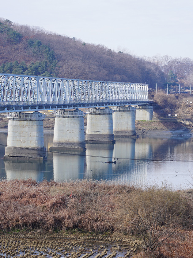 A view of the Bridge of Freedom in the DMZ, the border between North and South Korea.